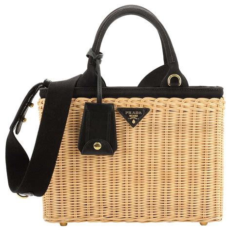 wicker prada bag